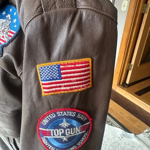 SALE***Vintage Adventure Bound Bomber Flight Leather Jacket One Of A Kind - Picture 5 of 16